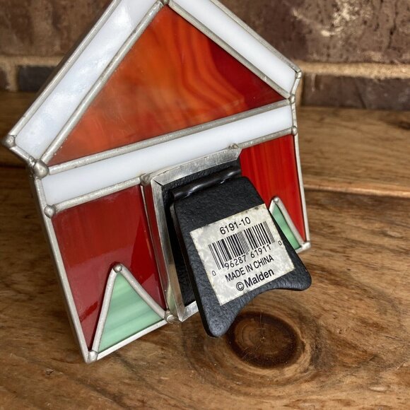 Malden Stained Glass Christmas Village Gingerbread House Picture Frame 5" - Picture 4 of 11